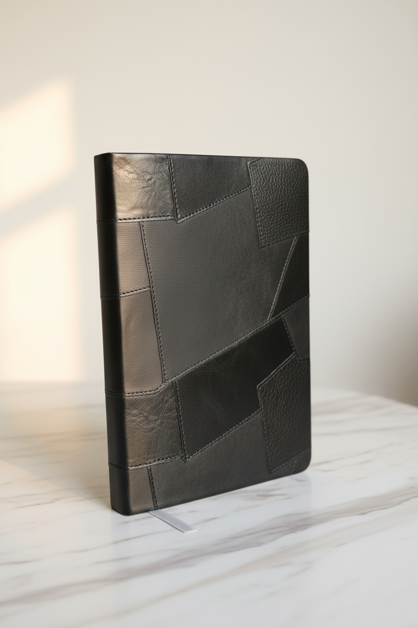 Black Patchwork Gilded Journal