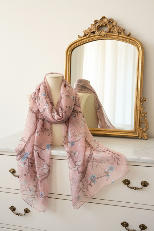 Blush Cherry Blossom Scarf