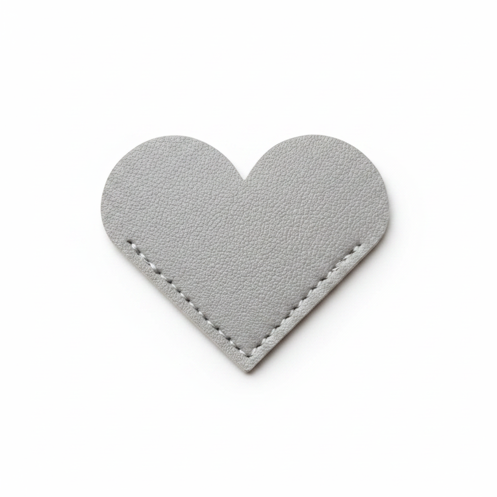Brown Leather Heart Bookmark