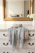 Cream Gold Peony Scarf