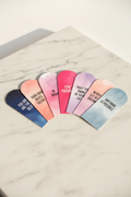 7 motivational quote magnetic bookmarks with watercolour backgrounds