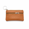 Orange Faux Leather Coin Purse with Keyring