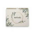 Botanical Habit Tracker cover with eucalyptus and gold geometric frame