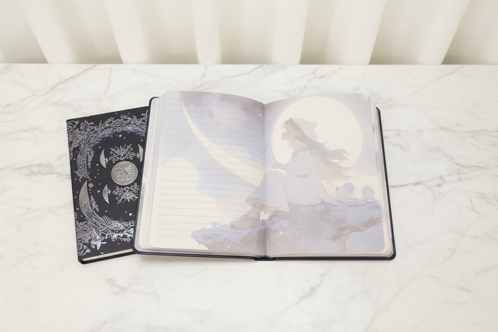 Magic In The Moonlight journal interior moonlit scene pages