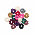 Small velvet scrunchies in multiple colours for fine hair