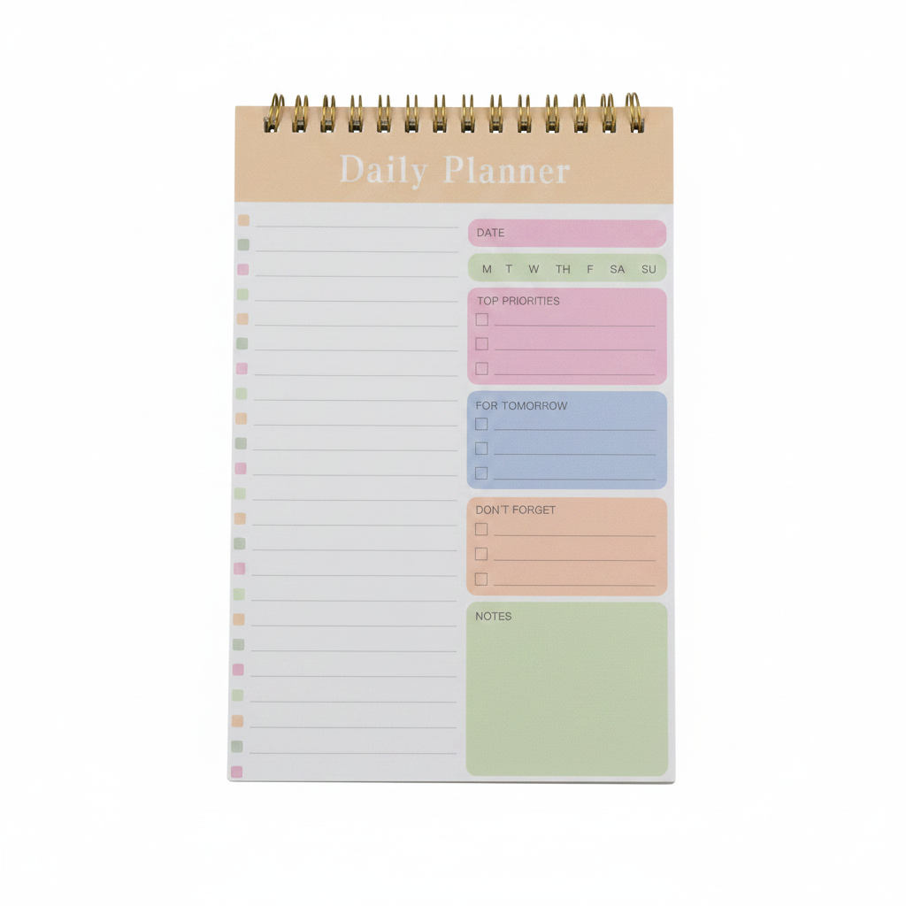 Beige Daily Planner Notepad