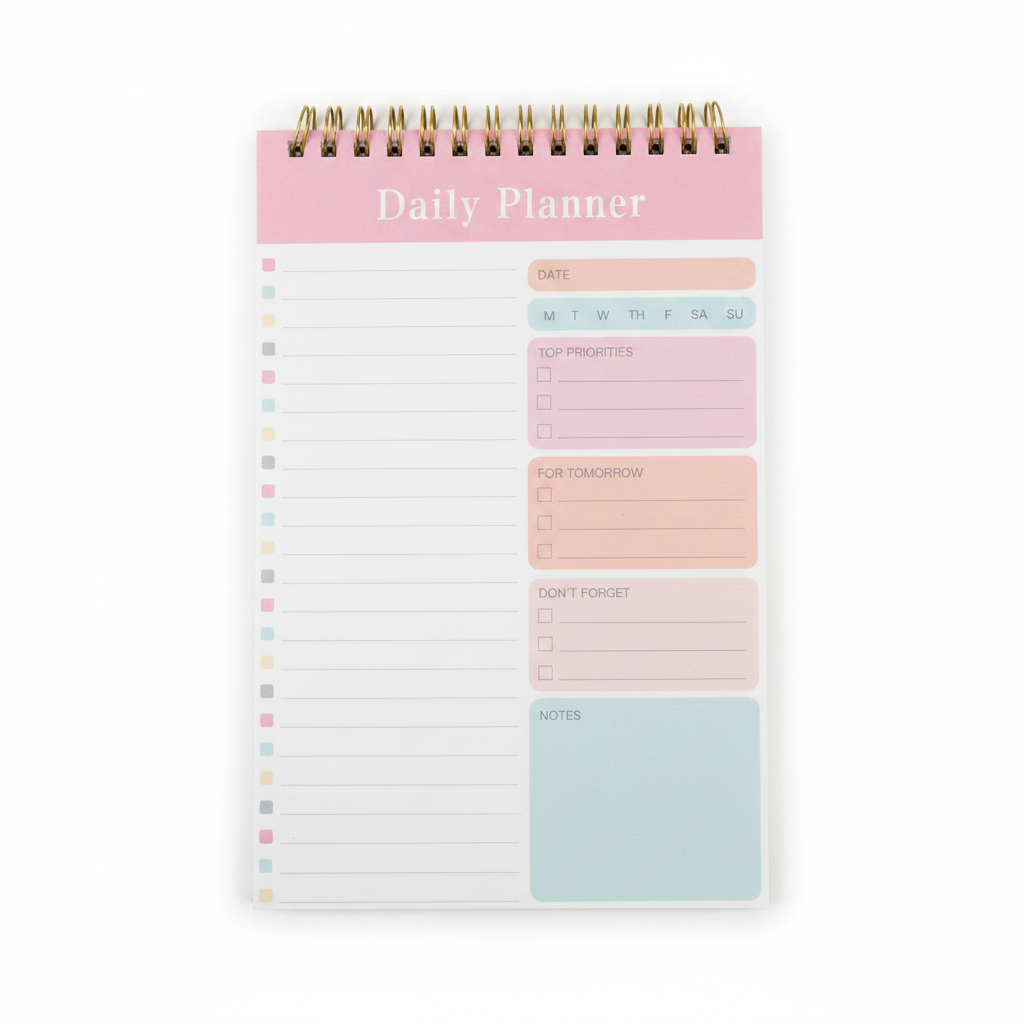 Green Daily Planner Notepad