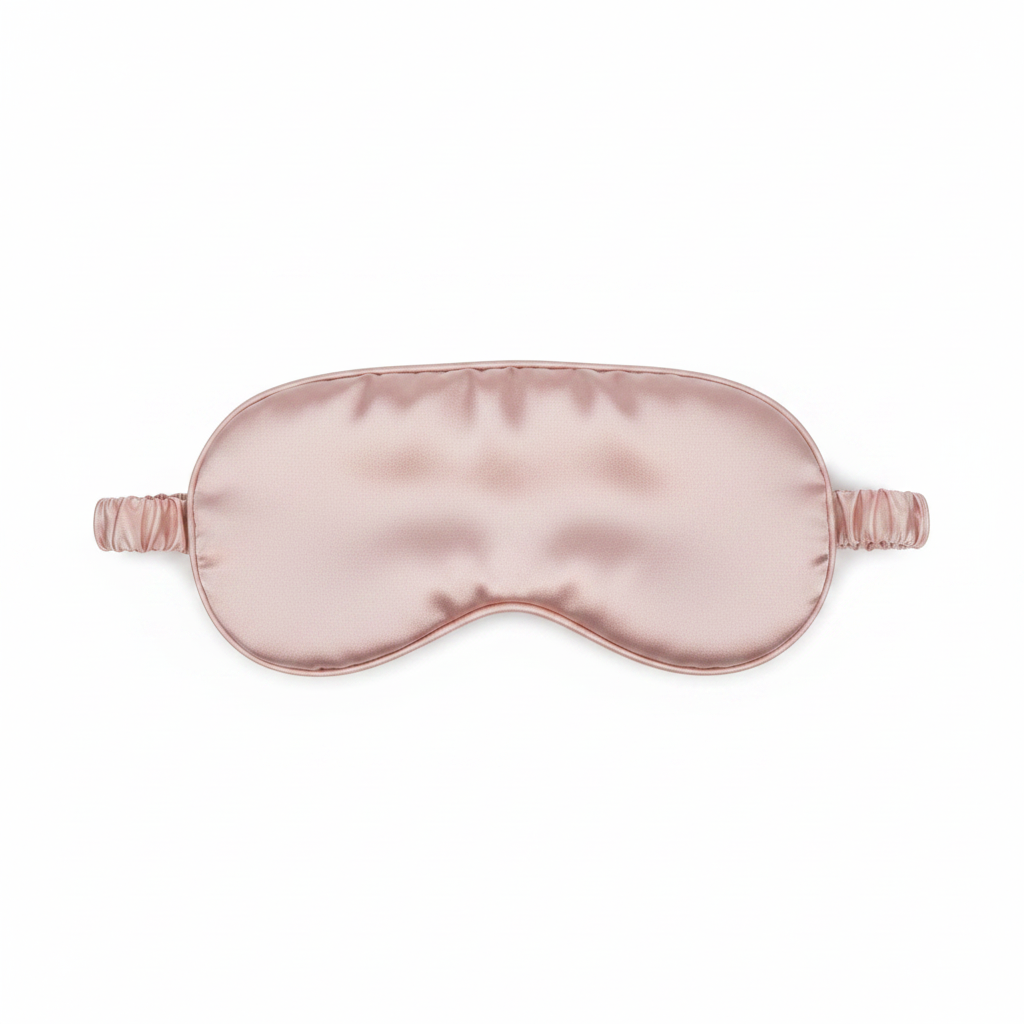Rose gold pink satin sleep mask one size fits all