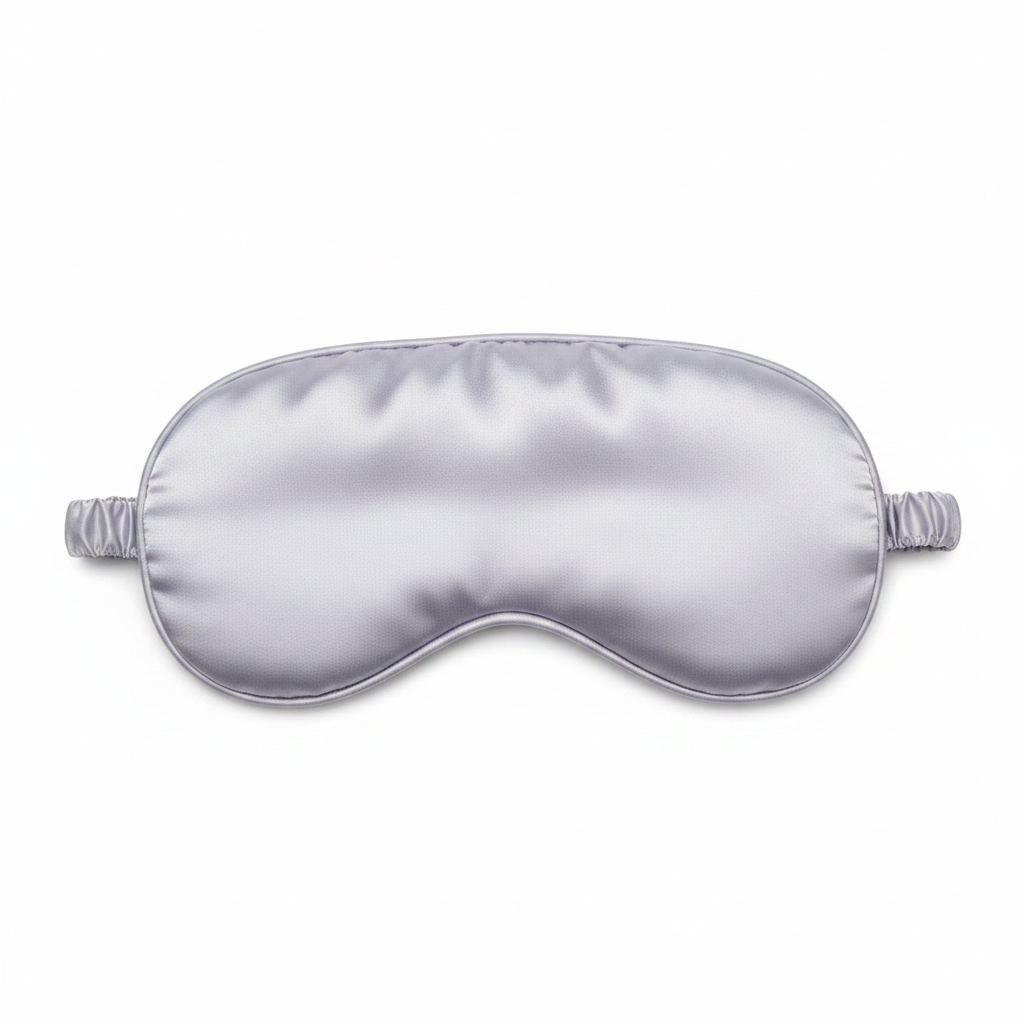 Silver grey satin sleep mask one size fits all