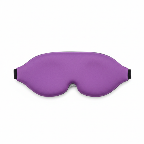 Purple 3D contoured adjustable sleep mask