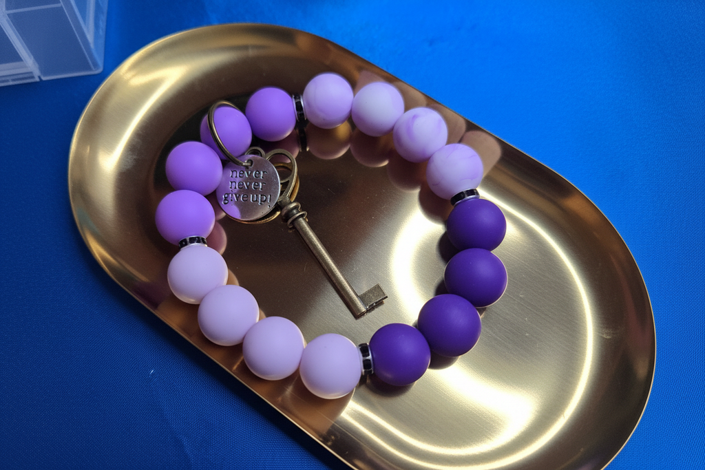 Large Silicone Wristlet Keychains