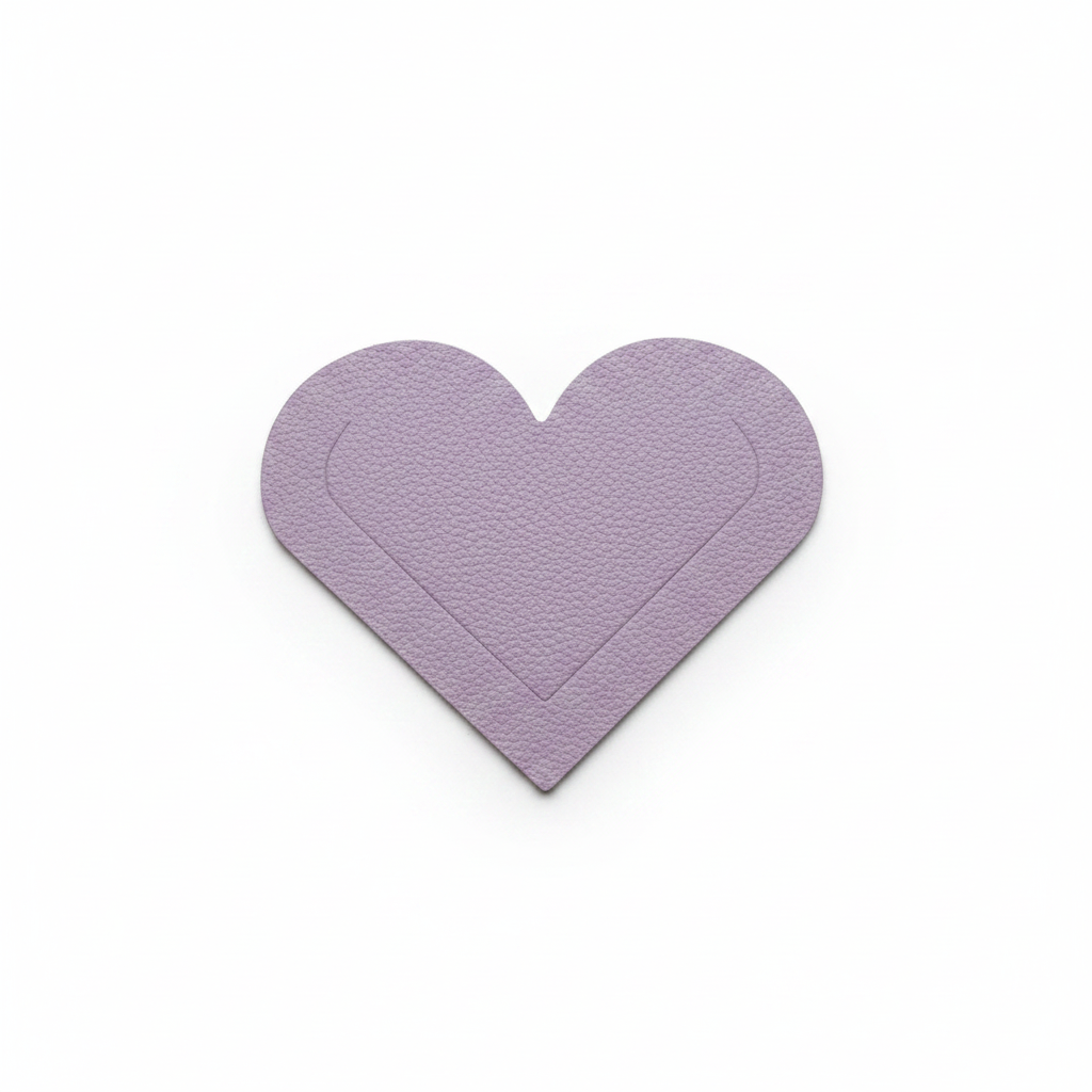 Lavender Leather Heart Bookmark