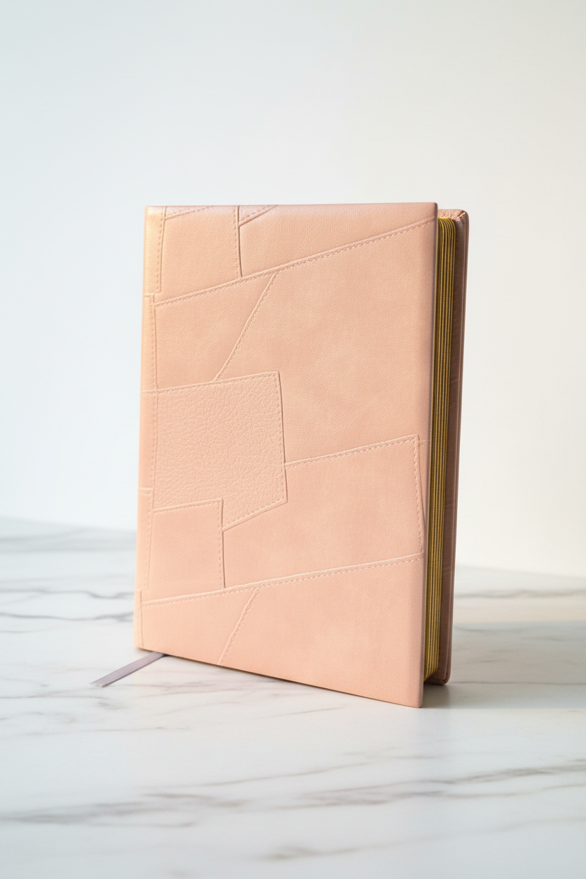 Pink Patchwork Gilded Journal