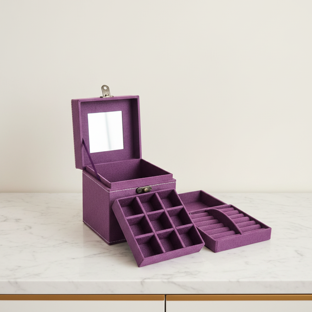 Purple Jewelry Box Open