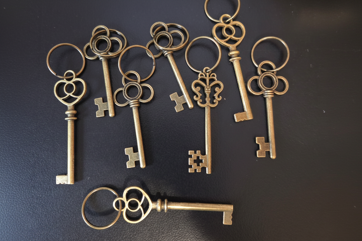 Skeleton Key Small Keychain